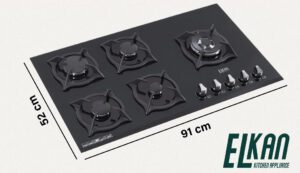 گاز شیشه ای، ای ال کن مدل G5930DR ابعاد گاز رومیزی
