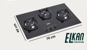 گاز شیشه ای، ای ال کن مدل G301 سه شعله مشکی