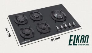 گاز شیشه ای، ای ال کن مدل G5905DR پنج شعله مشکی