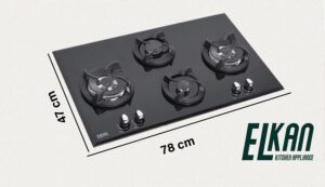 گاز شیشه ای، ای ال کن مدل G4903D چهار شعله مشکی