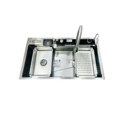 سینک پیانویی ۵ کلید استیل هوادیو سایز 50×90