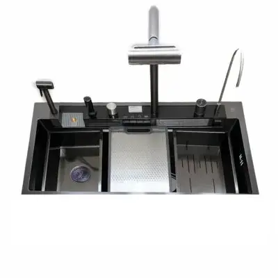 سینک پیانویی 5 کلید HP دودی سایز 90