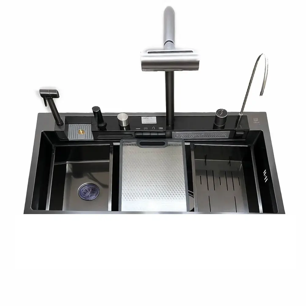 سینک-پیانویی-5-کلید-HP-استیل-سایز-90