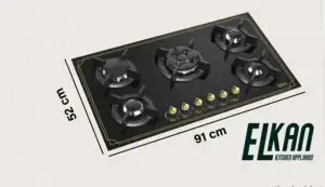 گاز شیشه ای، ای ال کن مدل G5912DC مشکی طلایی