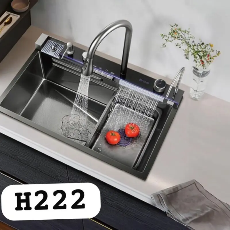 سینک پنج کلید هوادیائو مدل H222 رنگ دودی
