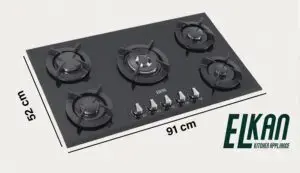 گاز شیشه ای، ای ال کن مدل G5905D پنج شعله مشکی