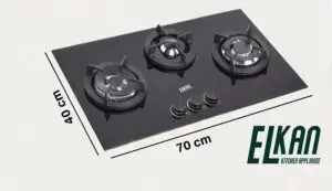 گاز شیشه ای مدل G302 ای ال کن سه شعله 