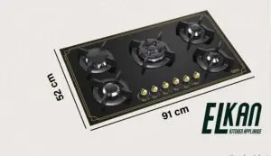 گاز شیشه ای، ای ال کن مدل G5912DC مشکی طلایی