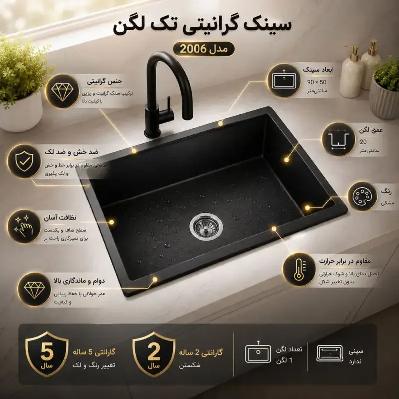 دوام-سینک-گرانیتی-2006-ای-ال-کن