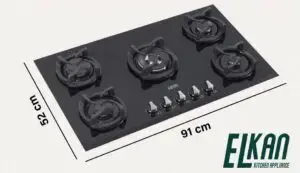 ابعاد گاز شیشه ای، ای ال کن مدل G5940D 