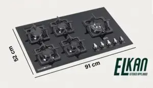 گاز شیشه ای، ای ال کن مدل G5903DR پنج شعله مشکی