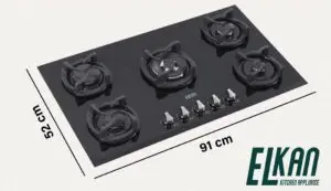 ابعاد گاز شیشه ای، ای ال کن مدل G5940D 