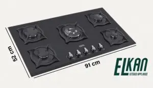 ابعاد گاز شیشه ای، ای ال کن مدل G5930D