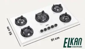 گاز شیشه ای، ای ال کن مدل G5940DW پنج شعله سفید